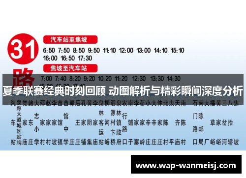 夏季联赛经典时刻回顾 动图解析与精彩瞬间深度分析